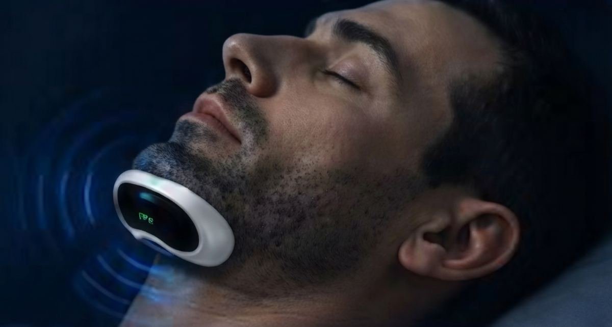 Illustration du dispositif intelligent Snore Circle en action